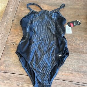 TYR nwt black and Charcoal Swimsuit